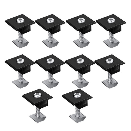 Solar Panel Adjustable Bracket Clamp Wide Photovoltaic Support Fixing PV End Clamps Mounting 30mm/35mm 10X V1189-LWWAL-20260327-04612
