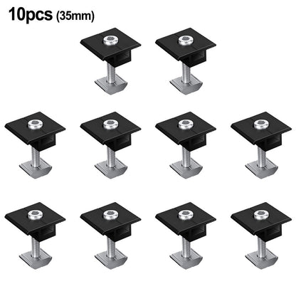Solar Panel Adjustable Bracket Clamp Wide Photovoltaic Support Fixing PV End Clamps Mounting 30mm/35mm 10X V1189-LWWAL-20260327-04612