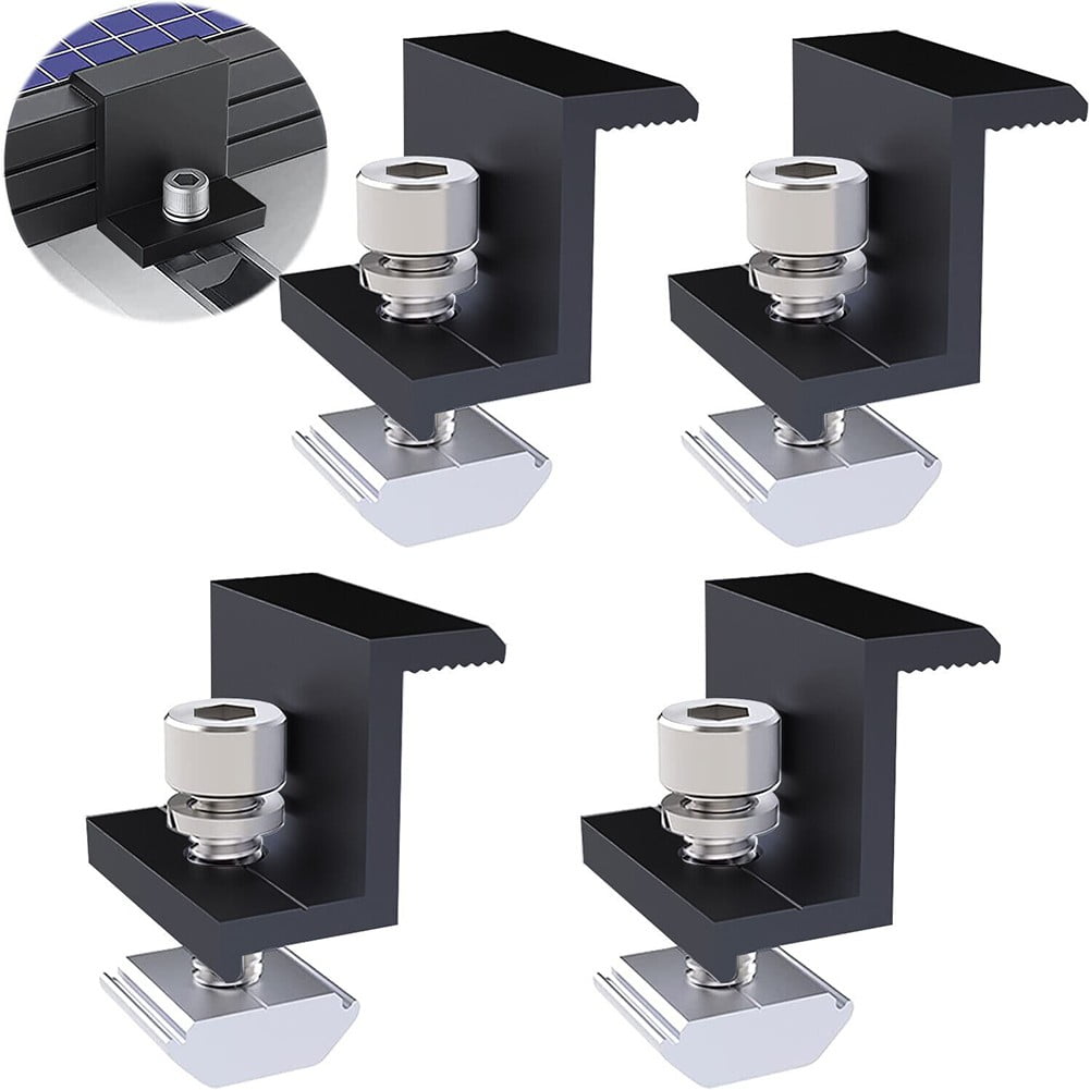 Solar Panel Adjustable Bracket Clamp Wide Photovoltaic Support Fixing PV End Clamps Mounting 30mm/35mm 10X V1189-LWWAL-20260327-04612