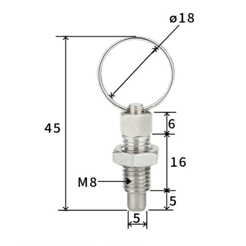 PASILI Stainless Steel Pull Ring Quick Release Pin Spring Gym Lock Pin 6/8/10/12/16Mm M6*34.5 V1189-LWWAL-20260327-04617