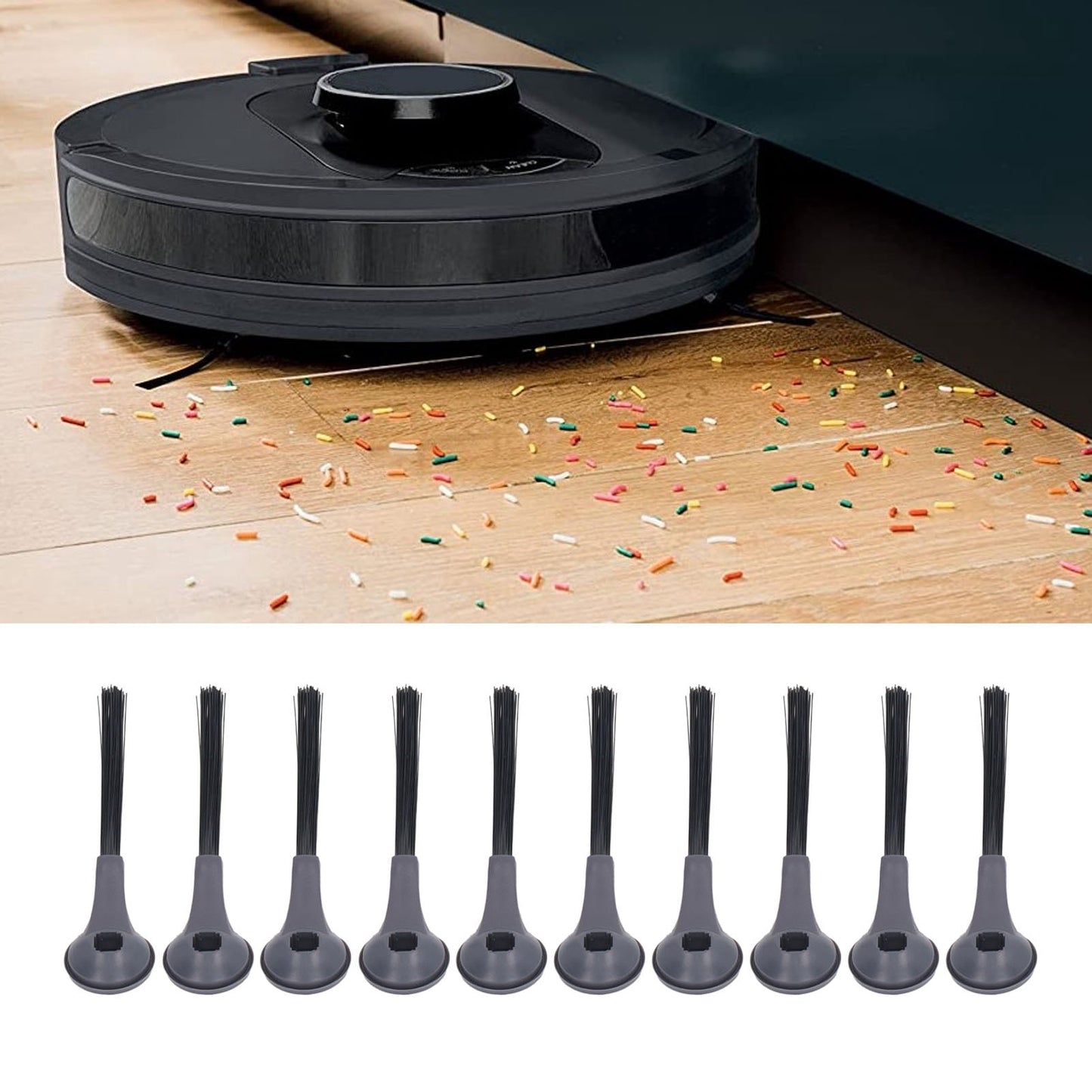Sweeper Side Brush Replacement Pack, Durable ABS Construction, Simple To Clean Replace V1189-LWWAL-20260327-04644
