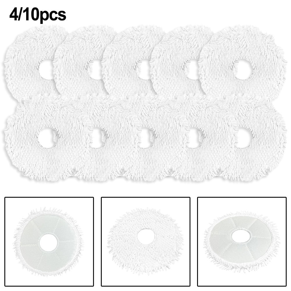 4/10 Packs Mop Cloth Kits For Midea V12 Vacuum Cleaner Replacement Spare Parts Accessories Mop Cloth Rags V1189-LWWAL-20260327-04655