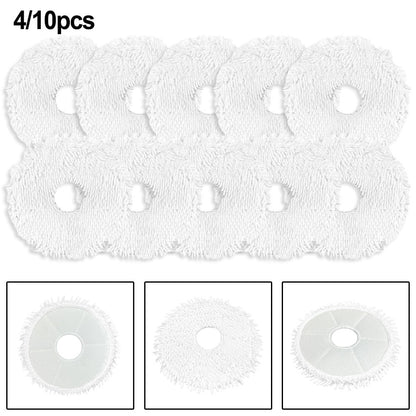 4/10 Packs Mop Cloth Kits For Midea V12 Vacuum Cleaner Replacement Spare Parts Accessories Mop Cloth Rags V1189-LWWAL-20260327-04655