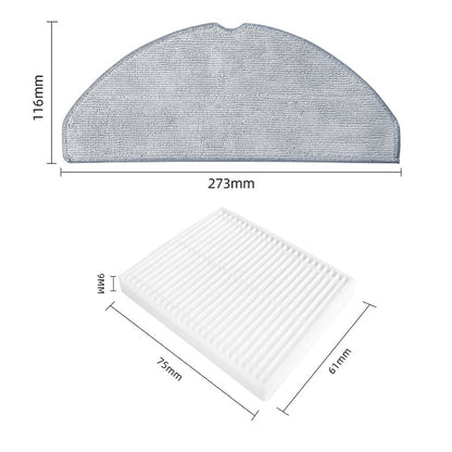 For Roborock For Q7 M5+ / For Q7 Tf+ Robot Vacuum Replacement Accessory Pack B V1189-LWWAL-20260327-04657