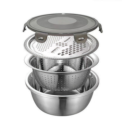 4 Pcs Kitchen Mixing Bowls with Grater Lid Stainless Steel Construction V1189-LWWAL-20260327-04661