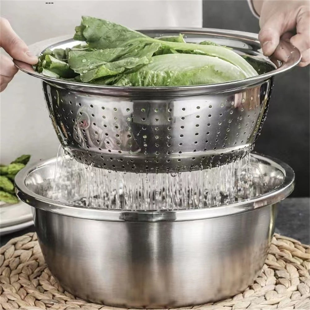 4 Pcs Kitchen Mixing Bowls with Grater Lid Stainless Steel Construction V1189-LWWAL-20260327-04661