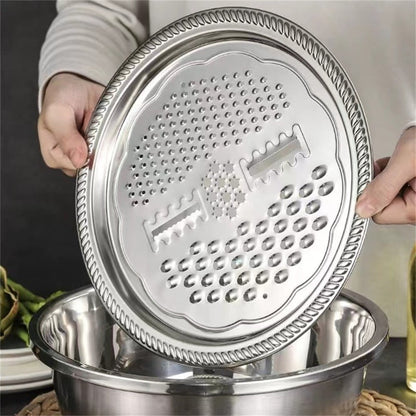 4 Pcs Kitchen Mixing Bowls with Grater Lid Stainless Steel Construction V1189-LWWAL-20260327-04661