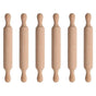 Mini Wooden Rolling Pins Set - Perfect for Kids Baking & Crafting Fun! 6pcs V1189-LWWAL-20260327-04671