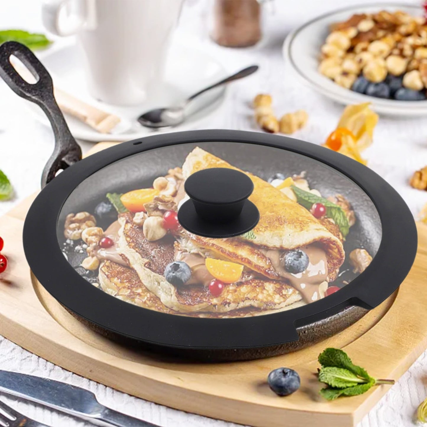 Sleek Black White Silicone Lids Available in Size Range of 18cm to 26cm B 20CM A 20CM V1189-LWWAL-20260327-04673