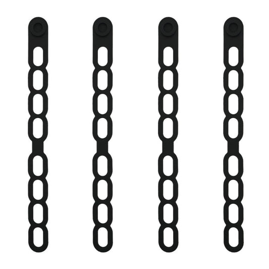 4 Pcs Silicone Latch Strap Tie for Slow Cooker Lid Lunch Box Bundling Organizing Black V1189-LWWAL-20260327-04687