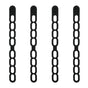 4 Pcs Silicone Latch Strap Tie for Slow Cooker Lid Lunch Box Bundling Organizing Black V1189-LWWAL-20260327-04687