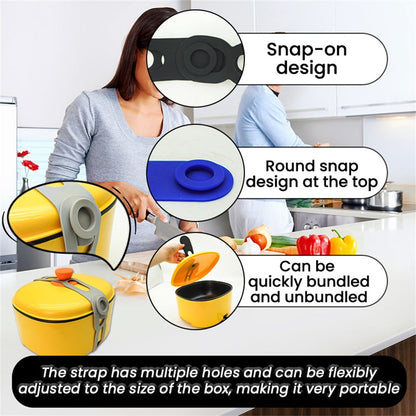 4 Pcs Silicone Latch Strap Tie for Slow Cooker Lid Lunch Box Bundling Organizing Black V1189-LWWAL-20260327-04687