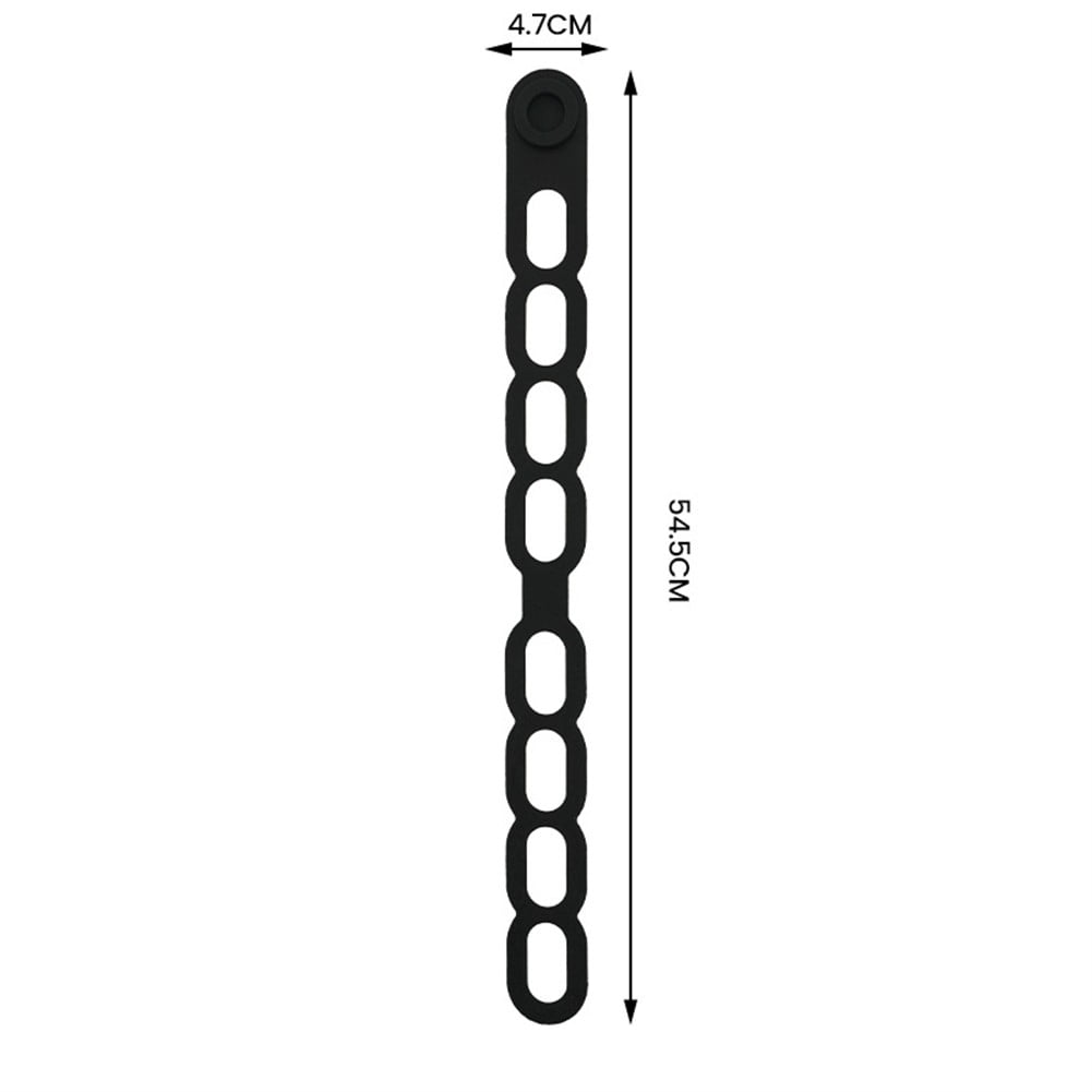 4 Pcs Silicone Latch Strap Tie for Slow Cooker Lid Lunch Box Bundling Organizing Black V1189-LWWAL-20260327-04687