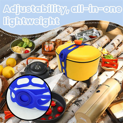 4 Pcs Silicone Latch Strap Tie for Slow Cooker Lid Lunch Box Bundling Organizing Black Blue V1189-LWWAL-20260327-04688