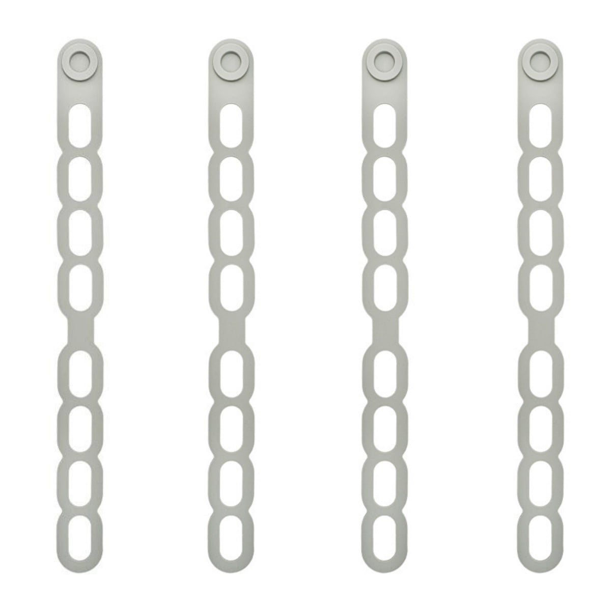 4 Pcs Silicone Latch Strap Tie for Slow Cooker Lid Lunch Box Bundling Organizing Black Gray V1189-LWWAL-20260327-04689