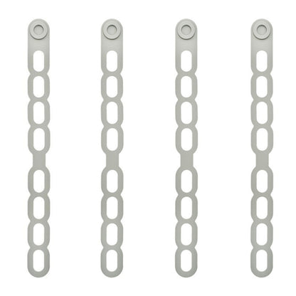 4 Pcs Silicone Latch Strap Tie for Slow Cooker Lid Lunch Box Bundling Organizing Black Gray V1189-LWWAL-20260327-04689