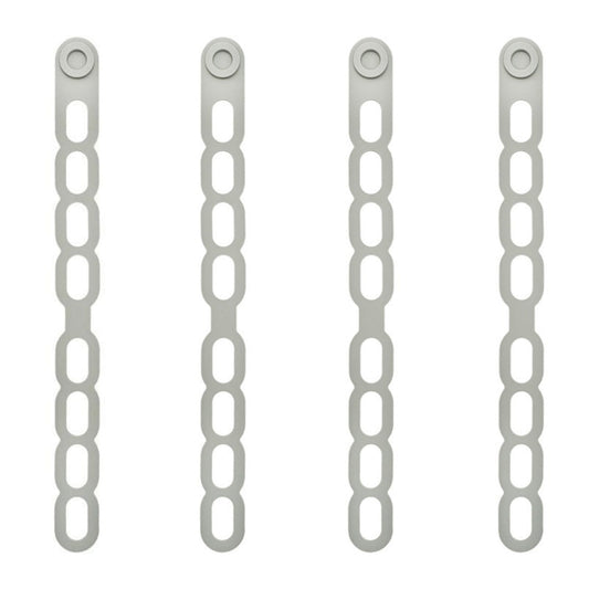 4 Pcs Silicone Latch Strap Tie for Slow Cooker Lid Lunch Box Bundling Organizing Black Gray V1189-LWWAL-20260327-04689