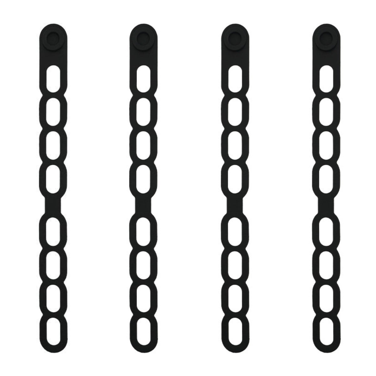 4 Pcs Silicone Latch Strap Tie for Slow Cooker Lid Lunch Box Bundling Organizing Black Gray V1189-LWWAL-20260327-04689