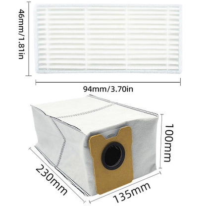 Luolandi For eufy Robot Vacuum C10 Robot Vacuum Accessories Side Brush Filter Dust Bag V1189-LWWAL-20260327-04702