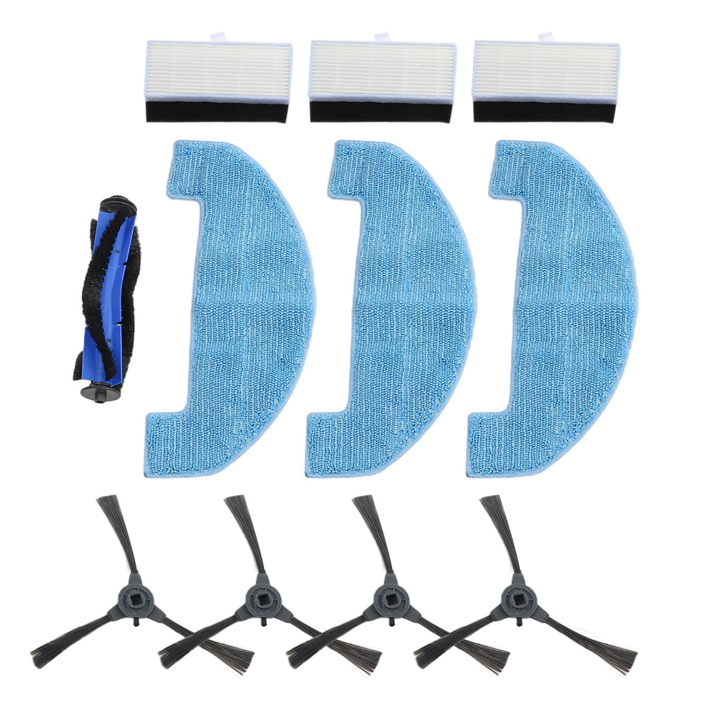 Complete Set of Replacement Accessories for Loorow AT800 3In1 Robot Vacuum Includes Brushes and Mop Pads for V1189-LWWAL-20260327-04752