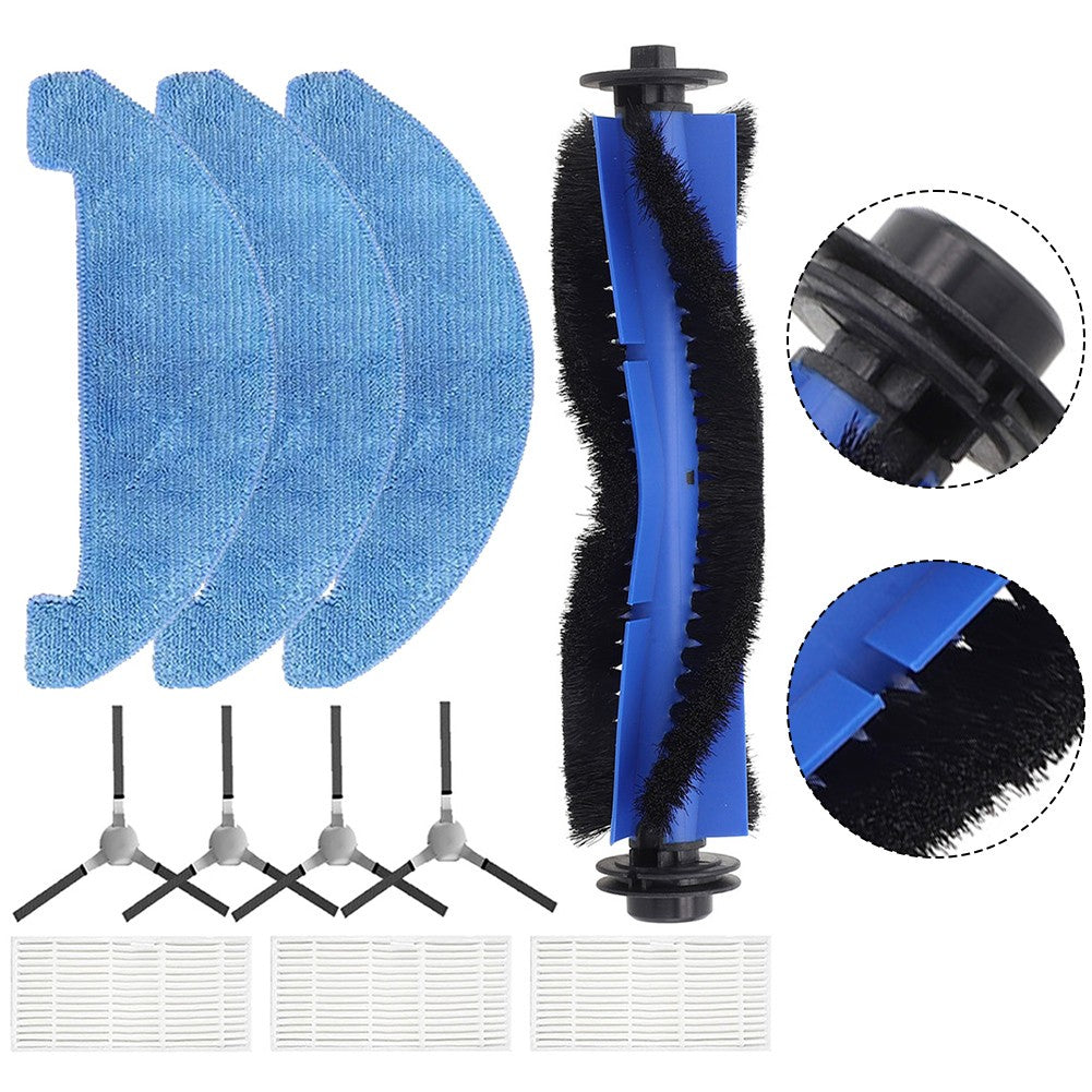 Complete Set of Replacement Accessories for Loorow AT800 3In1 Robot Vacuum Includes Brushes and Mop Pads for V1189-LWWAL-20260327-04752