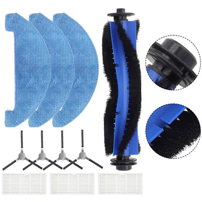 Complete Set of Replacement Accessories for Loorow AT800 3In1 Robot Vacuum Includes Brushes and Mop Pads for V1189-LWWAL-20260327-04752