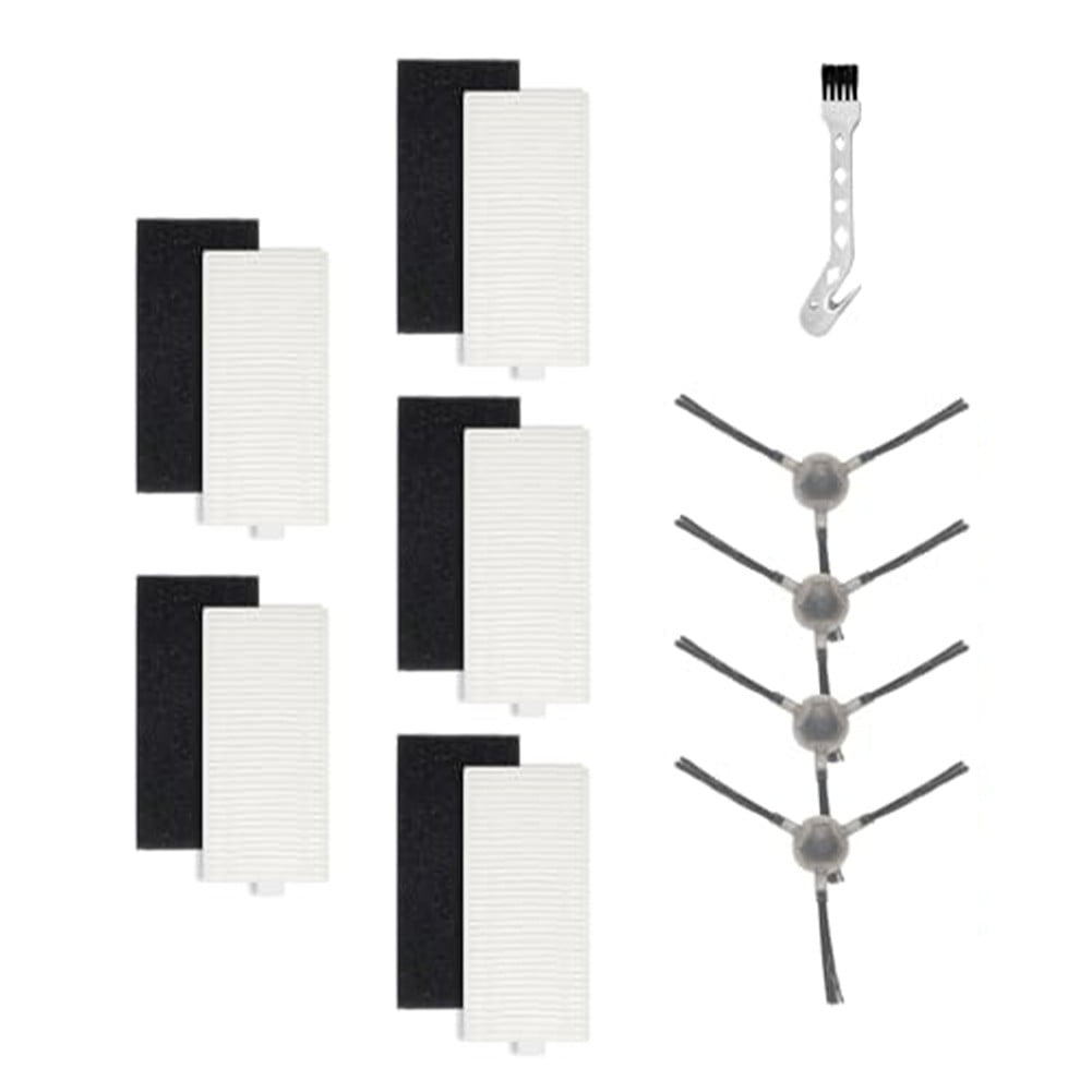 5pcs Filters With 4pcs Side Brush For Lefant M1/M2 Pro Robot Vacuum Cleaner Cleaning Brush Replacement V1189-LWWAL-20260327-04779