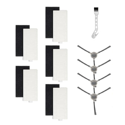 5pcs Filters With 4pcs Side Brush For Lefant M1/M2 Pro Robot Vacuum Cleaner Cleaning Brush Replacement V1189-LWWAL-20260327-04779