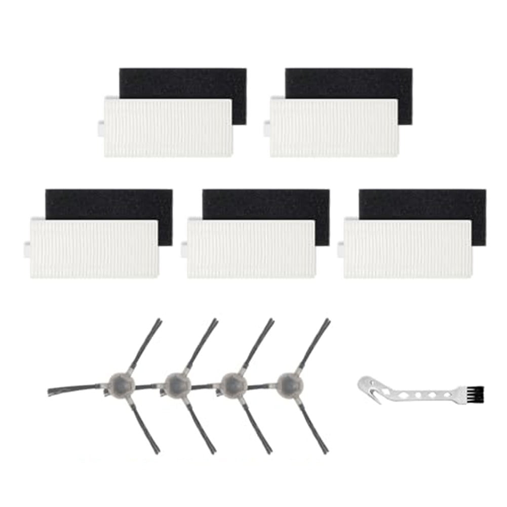 5pcs Filters With 4pcs Side Brush For Lefant M1/M2 Pro Robot Vacuum Cleaner Cleaning Brush Replacement V1189-LWWAL-20260327-04779