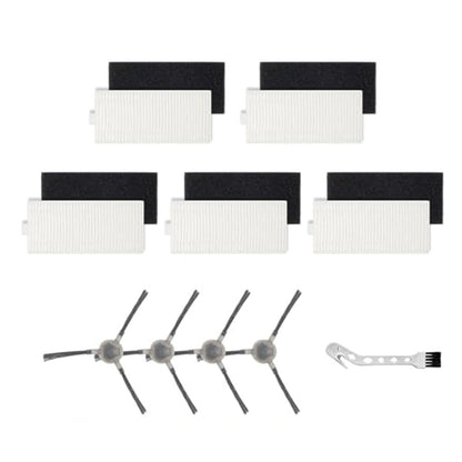 5pcs Filters With 4pcs Side Brush For Lefant M1/M2 Pro Robot Vacuum Cleaner Cleaning Brush Replacement V1189-LWWAL-20260327-04779