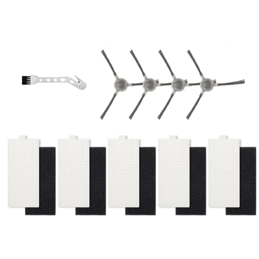 5pcs Filters With 4pcs Side Brush For Lefant M1/M2 Pro Robot Vacuum Cleaner Cleaning Brush Replacement V1189-LWWAL-20260327-04779