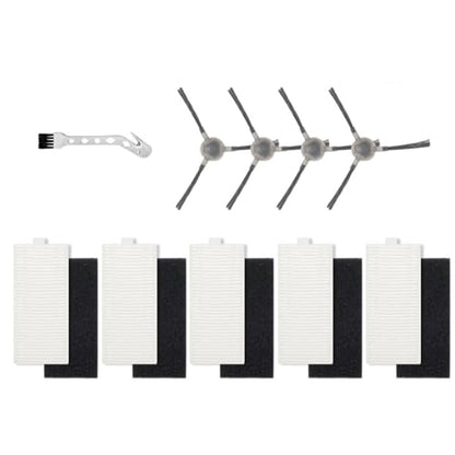 5pcs Filters With 4pcs Side Brush For Lefant M1/M2 Pro Robot Vacuum Cleaner Cleaning Brush Replacement V1189-LWWAL-20260327-04779