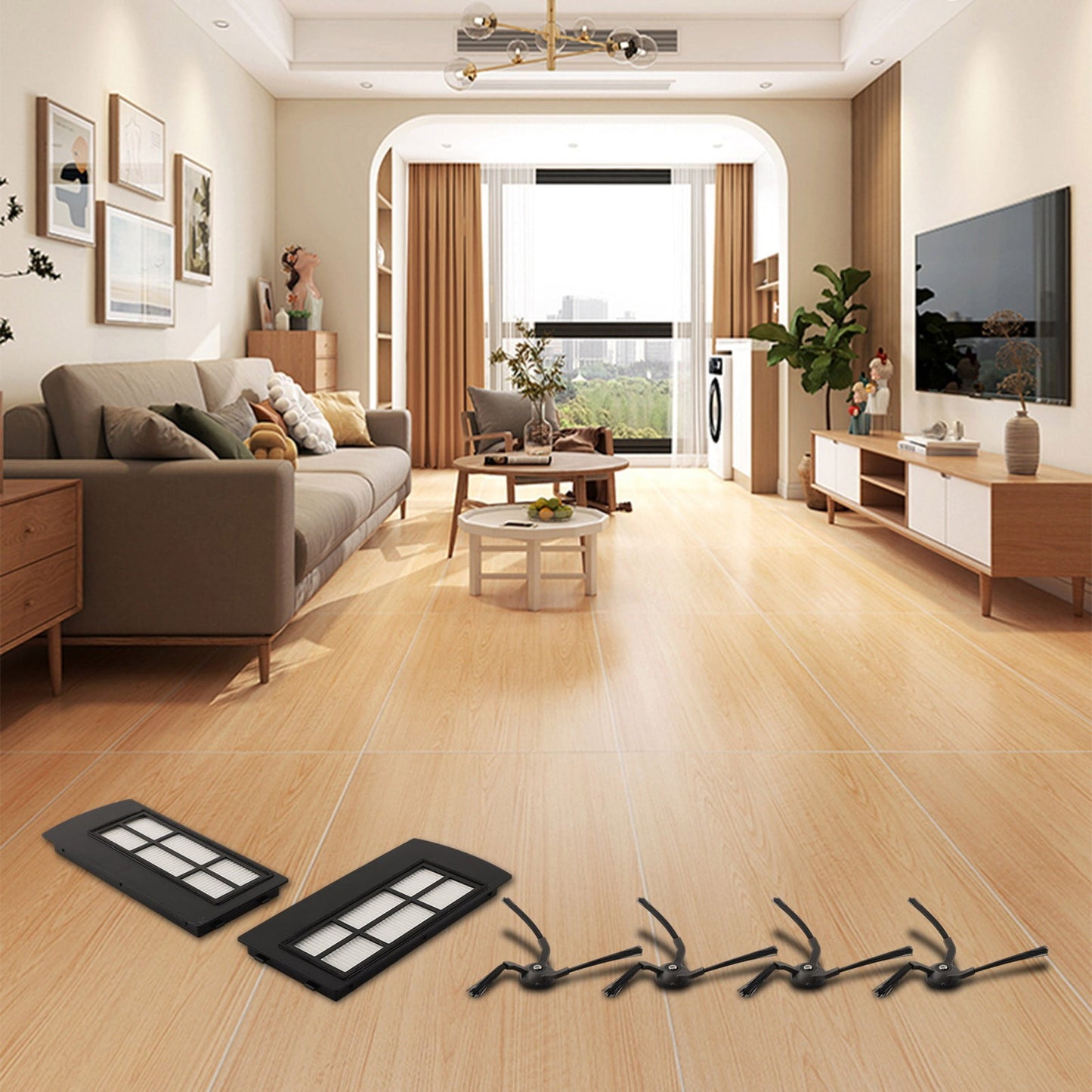Long lasting Filters and Side Brushes Set for eufy Clean X9 Pro Vacuum Cleaner V1189-LWWAL-20260327-04802