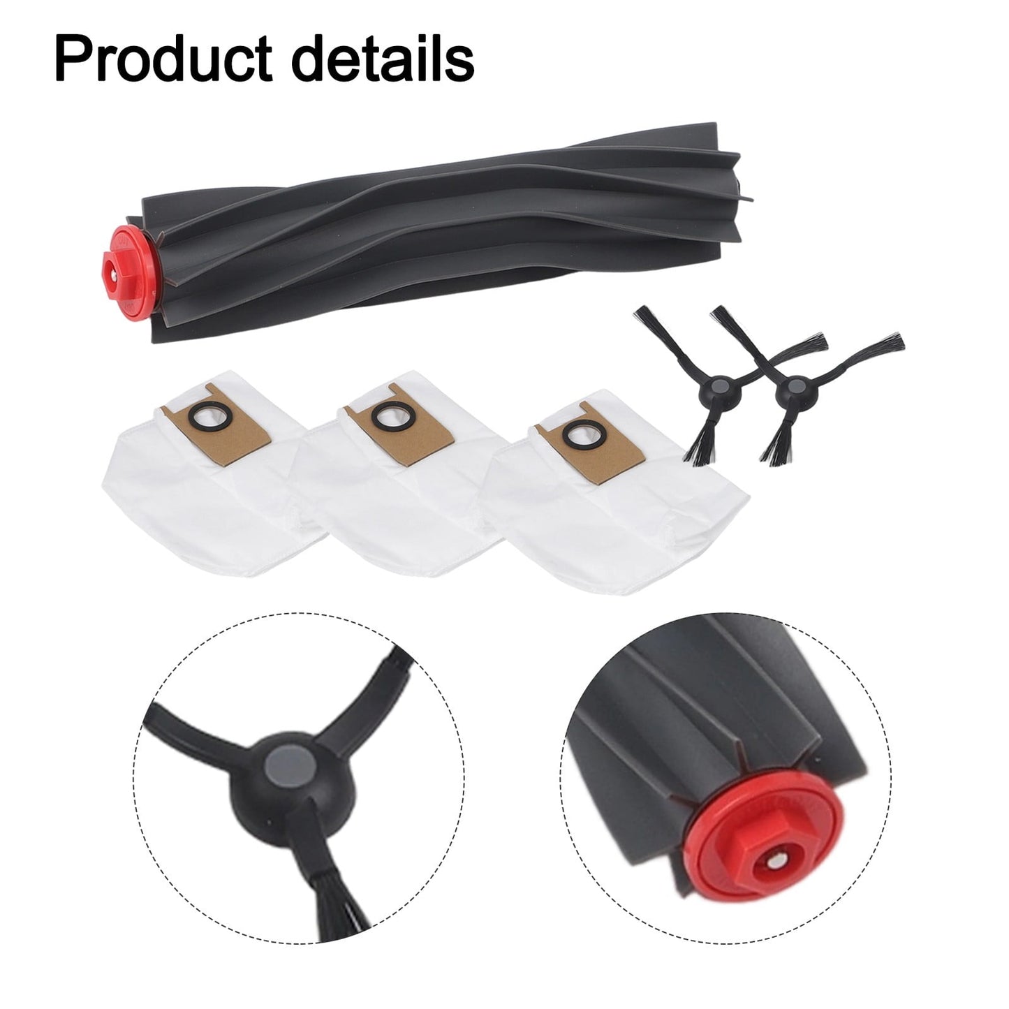 1 Set Main Roller Side Brush Dust Bags Kit Improving Air Quality For Eufy 3-in-1 E20 Robot Vacuum Cleaner V1189-LWWAL-20260327-04803