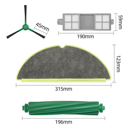 Replacement Parts Accessories Kit for Roomba 205 Roller Brush Filters Mop Pads A V1189-LWWAL-20260327-04839
