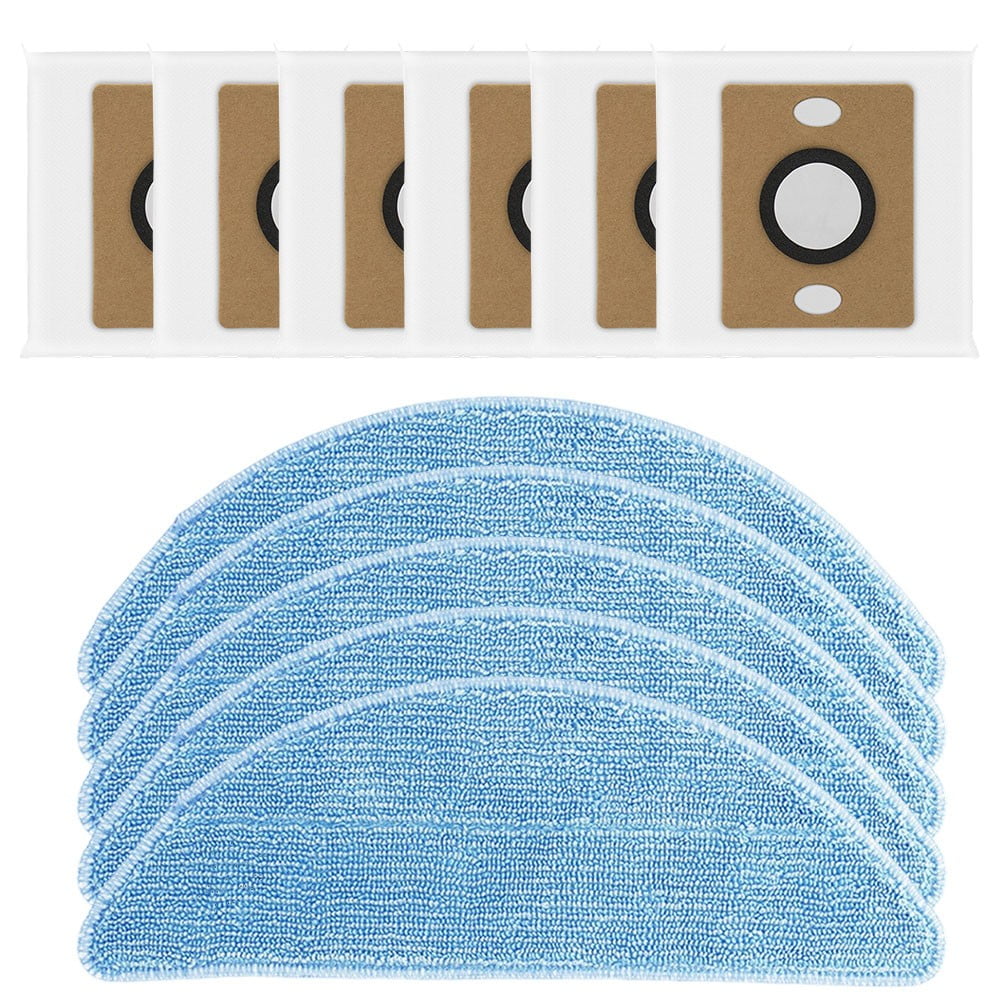 For ILIFE A12 Pro Self Emptying Robot Vacuum Cleaner 5 Mop Pads 6 Dust Bags V1189-LWWAL-20260327-04926