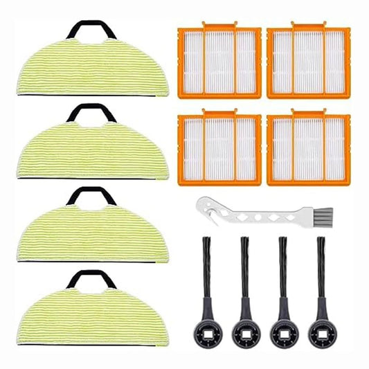 For Shark RV2610WA RV2620WA RV2410WD AV2610WA AI Ultra 2-in-1 Robot Vacuum Cleaner Filter Rag Side Brush Kit V1189-LWWAL-20260327-04937