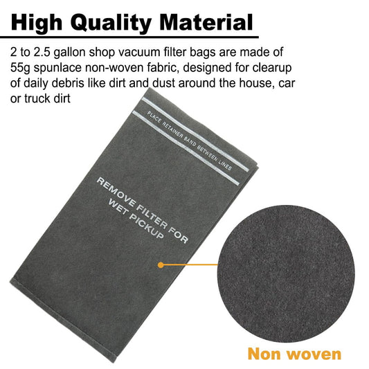 8-Pack Vacuum Cleaner Replacement Accessories For Craftsman 9-38737 Dust Filter Bags For 2-2.5 Gallon For V1189-LWWAL-20260327-04955