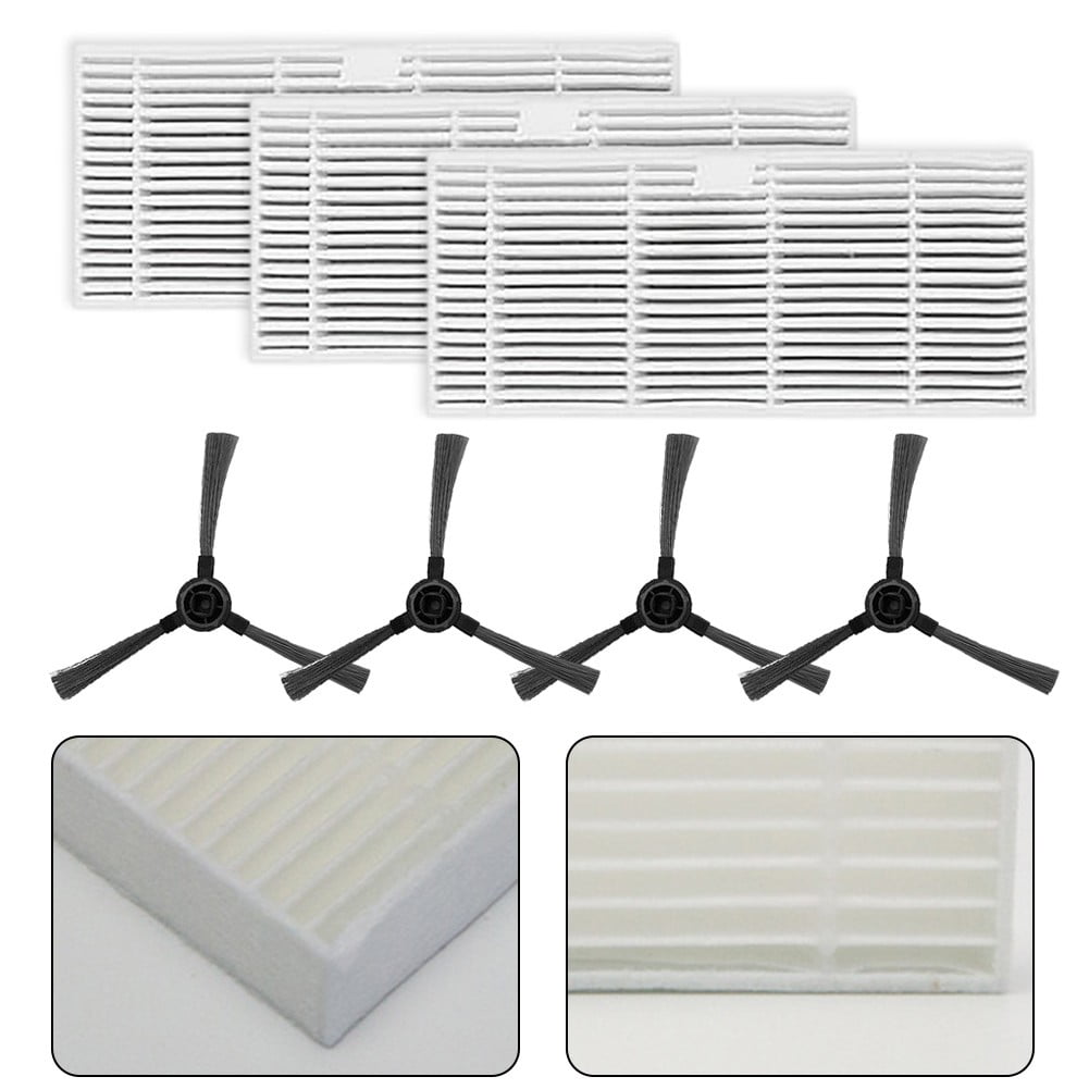 Side Brush and Filter Set Compatible with For GOOVI BR151 BR150 Vacuums V1189-LWWAL-20260327-04957