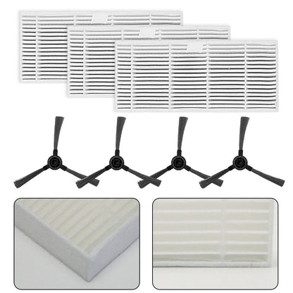 Side Brush and Filter Set Compatible with For GOOVI BR151 BR150 Vacuums V1189-LWWAL-20260327-04957
