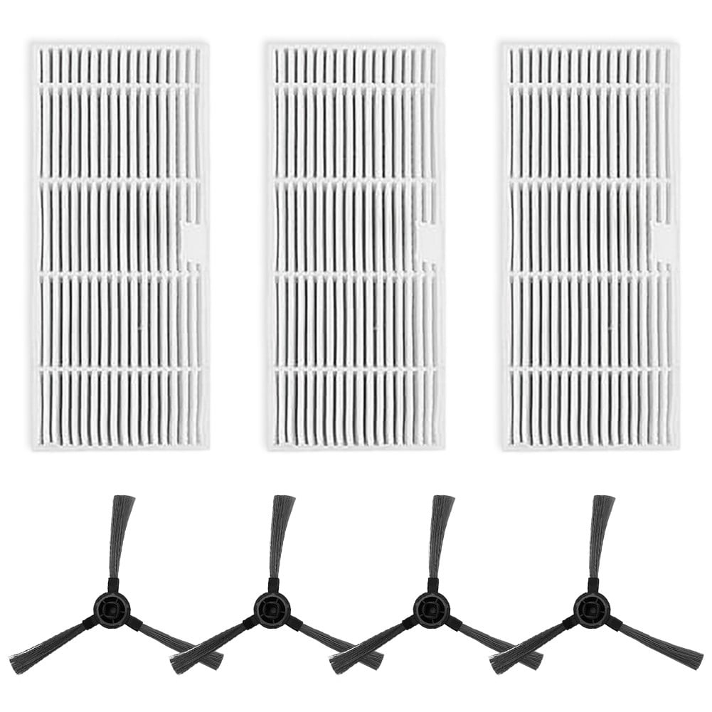 Side Brush and Filter Set Compatible with For GOOVI BR151 BR150 Vacuums V1189-LWWAL-20260327-04957