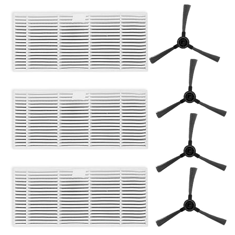 Side Brush and Filter Set Compatible with For GOOVI BR151 BR150 Vacuums V1189-LWWAL-20260327-04957