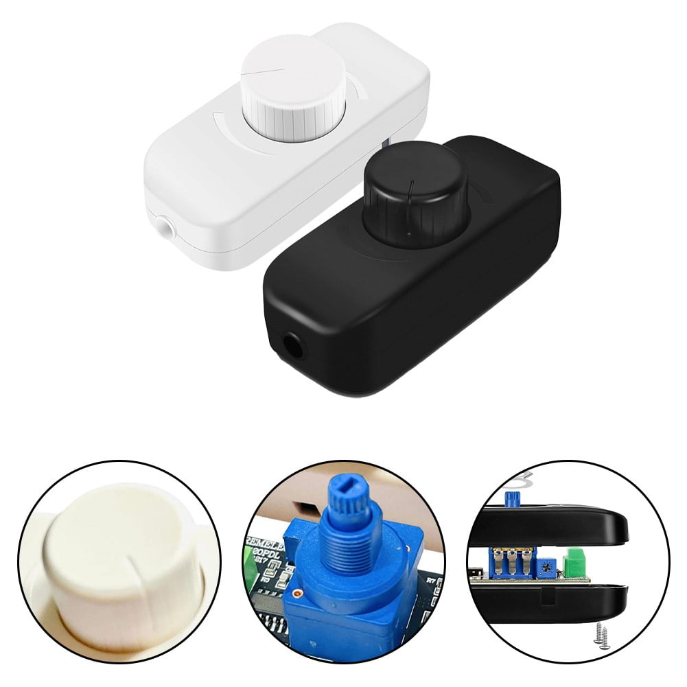 Inline Dimmer Switch For 12V 24V Led Lights Frequency Adjustable Push On/Off Rotary Control For Smooth V1189-LWWAL-20260327-04976