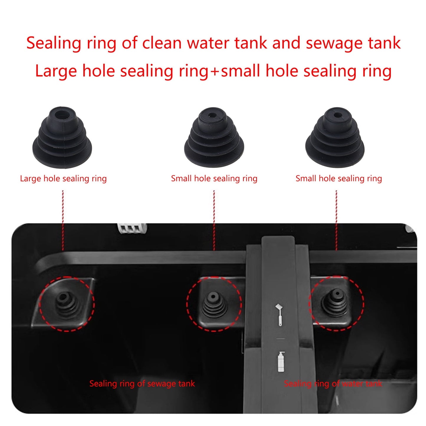 Reusable Water Tanks Sealing Rings for X1 X1 Sweeper Part Cleaing Attachment V1189-LWWAL-20260327-05002
