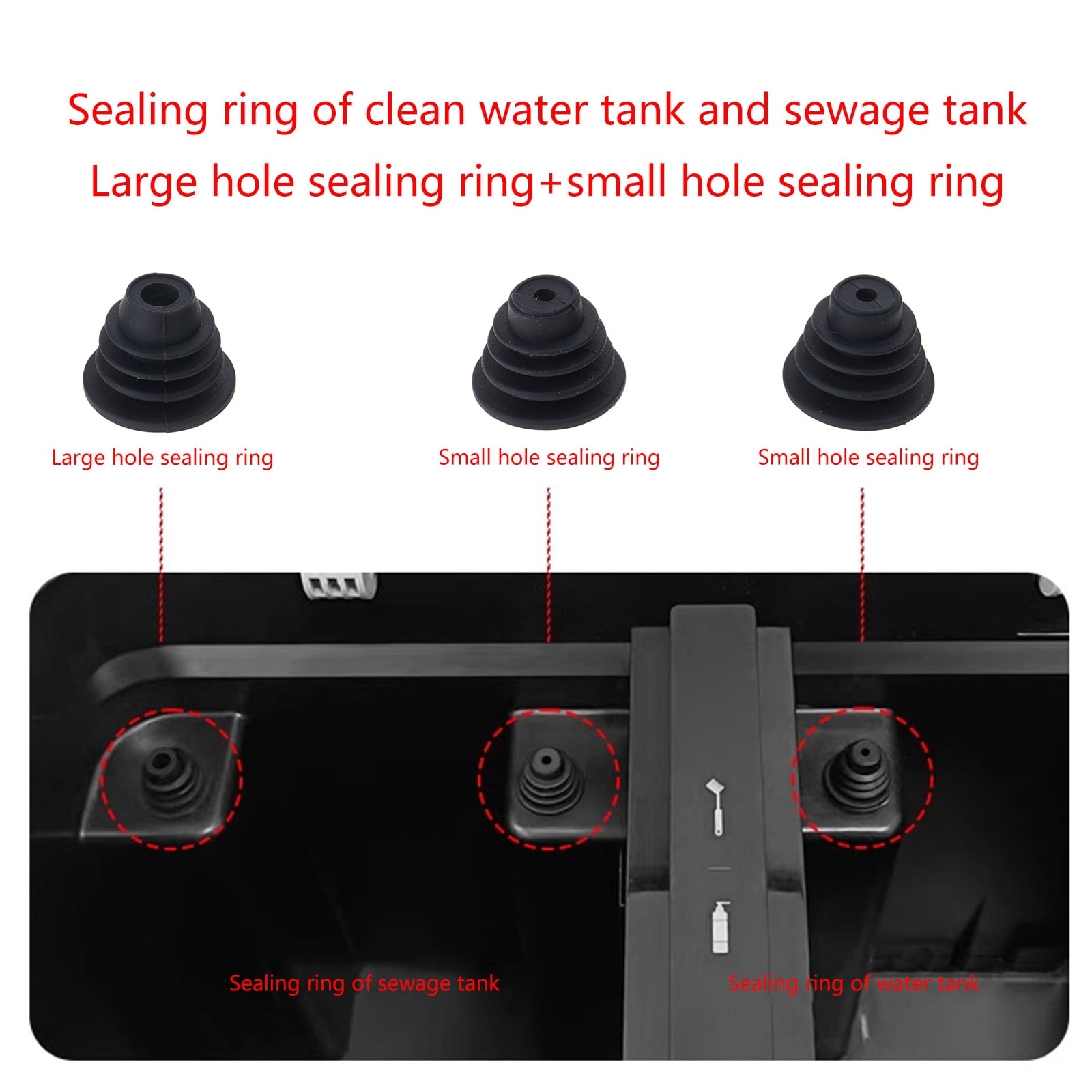 Reusable Water Tanks Sealing Rings for X1 X1 Sweeper Part Cleaing Attachment V1189-LWWAL-20260327-05002
