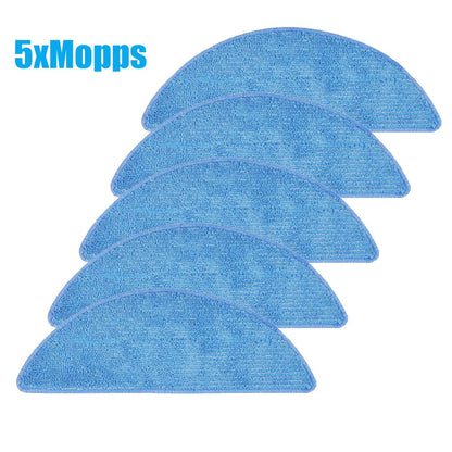 5Pcs Mop Cloth Mopping Cloths For Tesvor M1 S6 S4 Vacuum Cleaner Washable Replacement Mops Pad Sweeping Parts V1189-LWWAL-20260327-05041