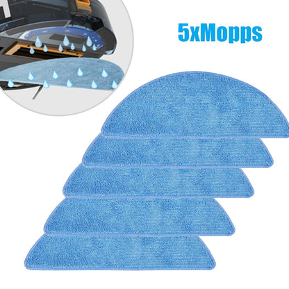 5Pcs Mop Cloth Mopping Cloths For Tesvor M1 S6 S4 Vacuum Cleaner Washable Replacement Mops Pad Sweeping Parts V1189-LWWAL-20260327-05041