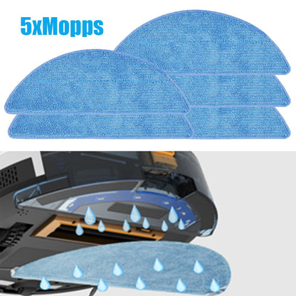 5Pcs Mop Cloth Mopping Cloths For Tesvor M1 S6 S4 Vacuum Cleaner Washable Replacement Mops Pad Sweeping Parts V1189-LWWAL-20260327-05041