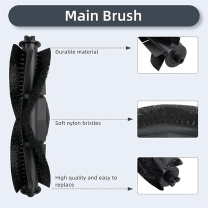 Sweeper HEPA Filter Vacuum Roller Brush Side Brush Mopping Pads Replacement for G8000 G8000Pro Sweeping Robot V1189-LWWAL-20260327-05061