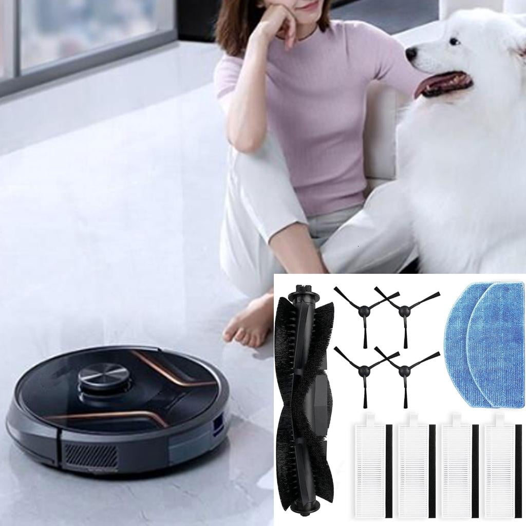 Sweeper HEPA Filter Vacuum Roller Brush Side Brush Mopping Pads Replacement for G8000 G8000Pro Sweeping Robot V1189-LWWAL-20260327-05061